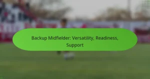 Backup Midfielder: Versatility, Readiness, Support